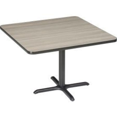 NATIONAL PUBLIC SEATING Interion 36 Square Restaurant Table, Charcoal CTXB36QPT